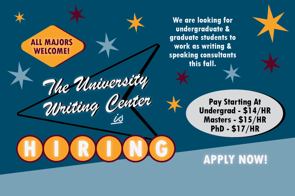 UWC hiring writing consultants for fall 2024